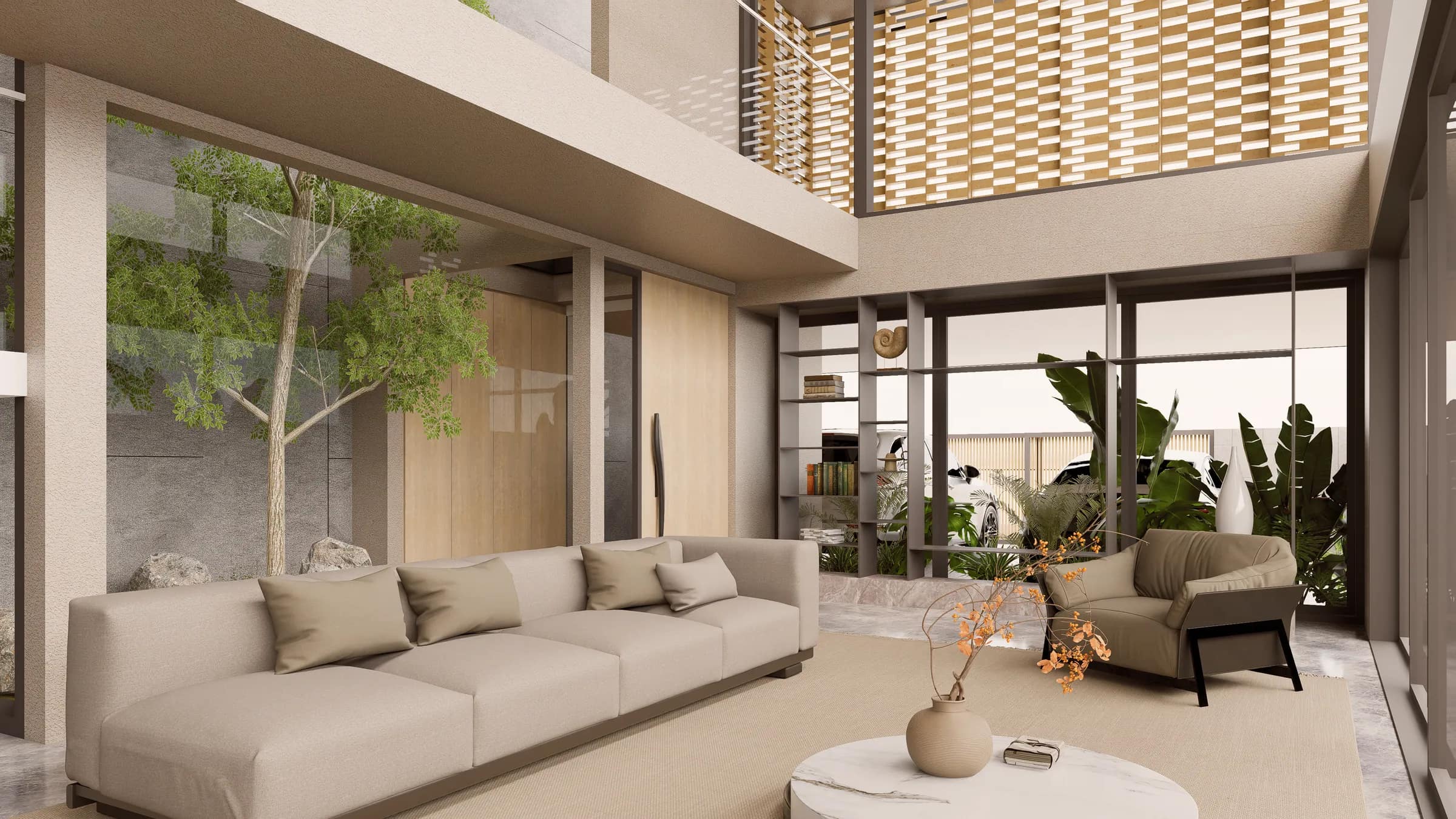The principal living space at Lakme Street.